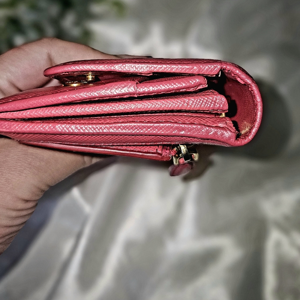 EUC Prada Pink Saffiano Long Wallet - Picture 6 of 7